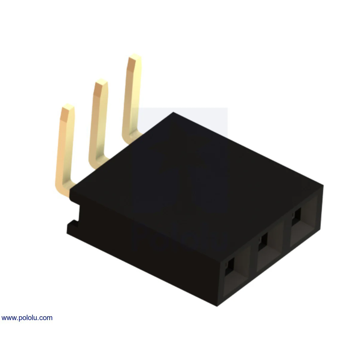 0.1" (2.54 mm) Female Header: Right-Angle