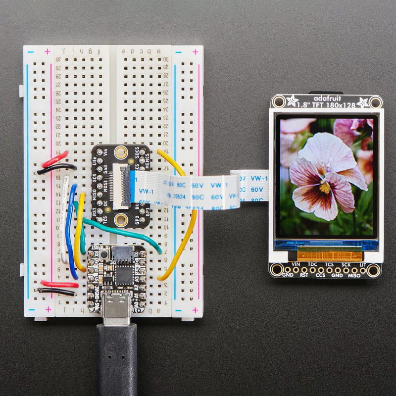 1.8" Color TFT LCD display with MicroSD Card Breakout - ST7735R - Image 6