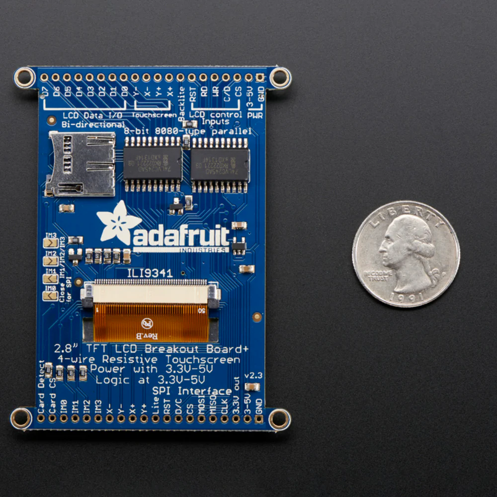 2.8" TFT LCD with Touchscreen Breakout Board w/MicroSD Socket - ILI9341 - Image 5