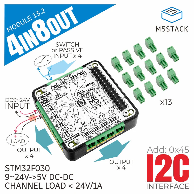 4IN8OUT Multi-channel DC Drive Module (STM32F030) - Image 2