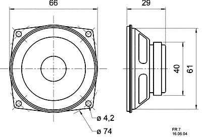 5W 4 Ohm 65mm Full Range Speaker - Image 2
