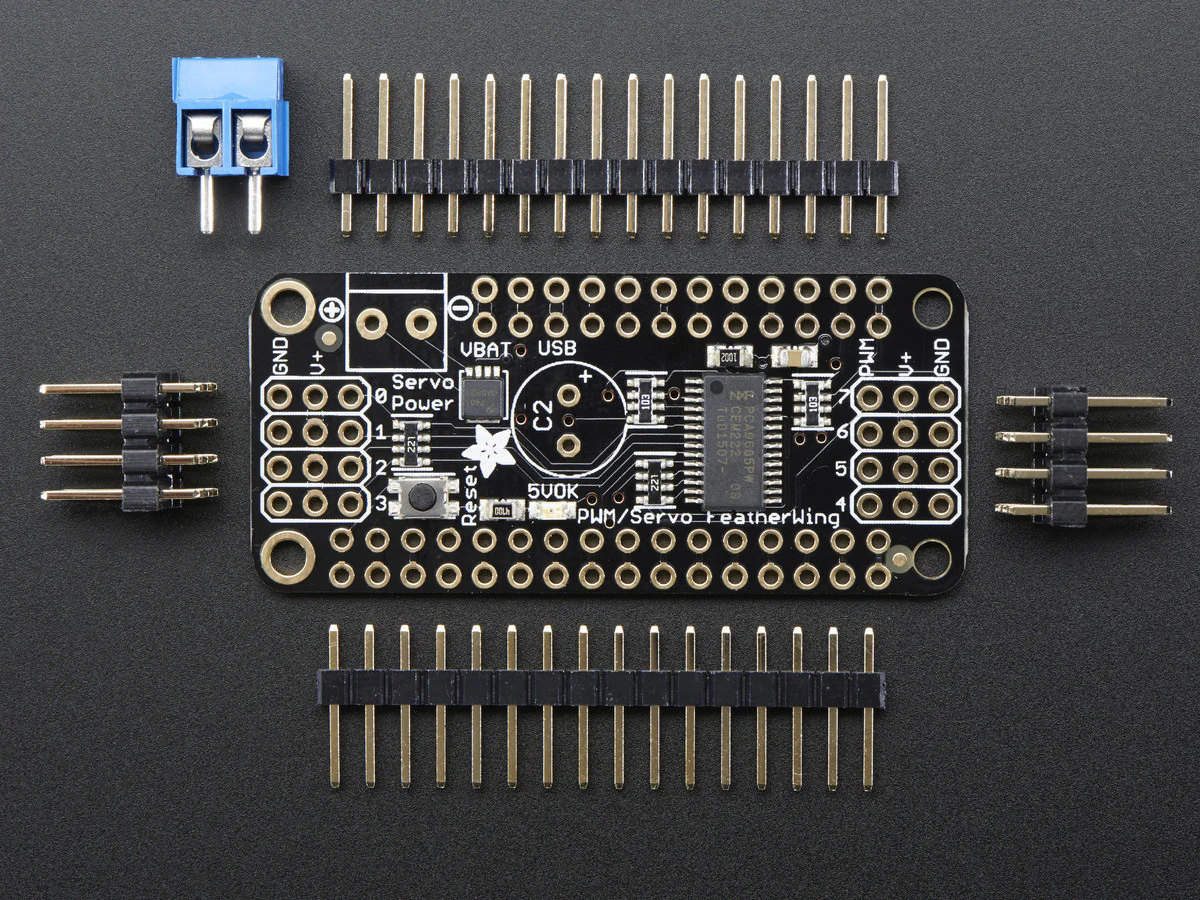 8-Channel PWM or Servo FeatherWing Add-on For All Feather Boards - Image 2