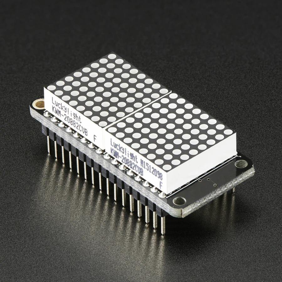 Adafruit 0.8" 8x16 LED Matrix FeatherWing Display Kit