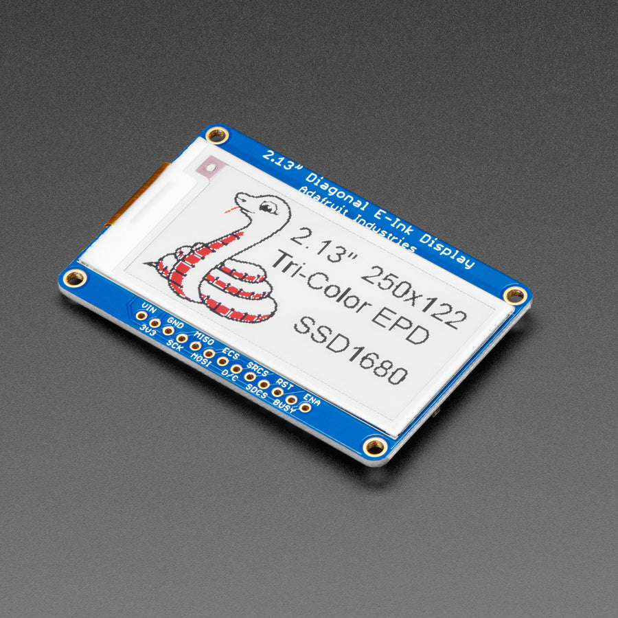 Adafruit 2.13" 250x122 Tri-Color eInk / ePaper Display with SRAM - SSD1680 Driver