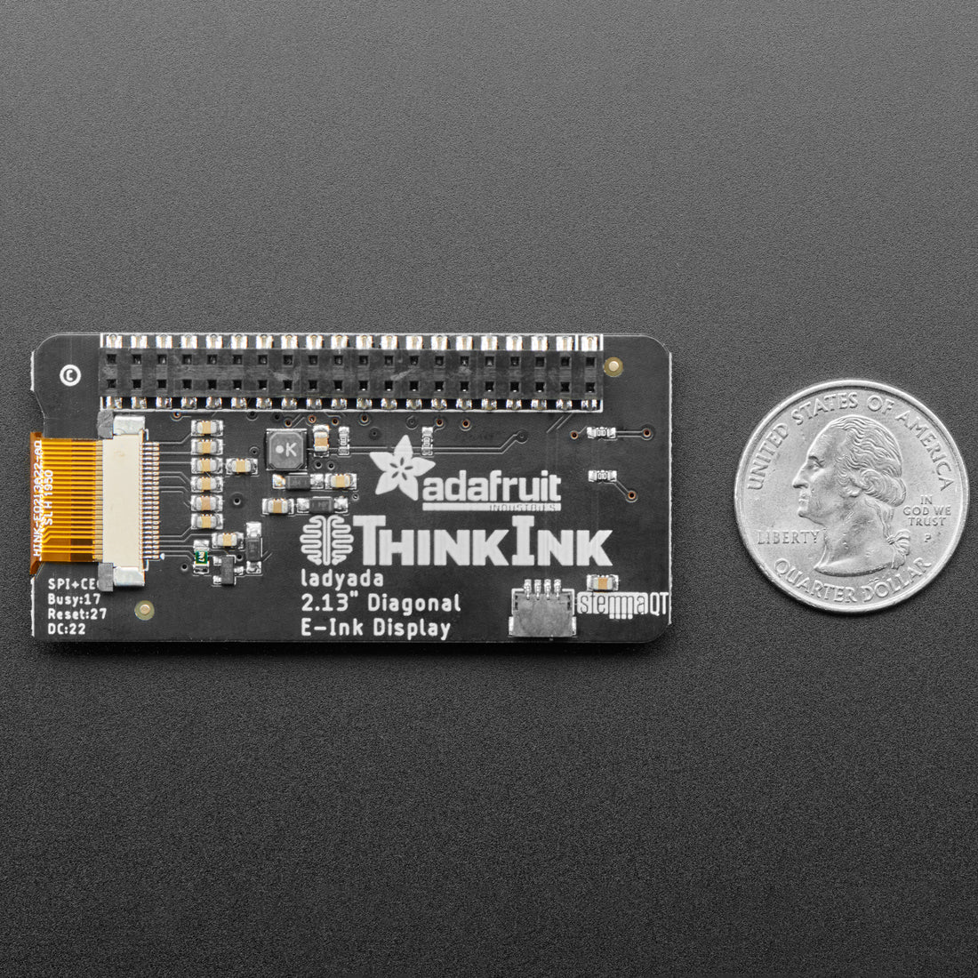Adafruit 2.13" Monochrome E-Ink Bonnet for Raspberry Pi - Image 6