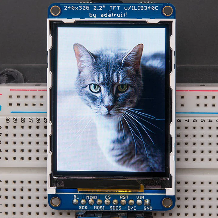 2.2" 18-bit color TFT LCD display with microSD card breakout - EYESPI Connector - Image 8