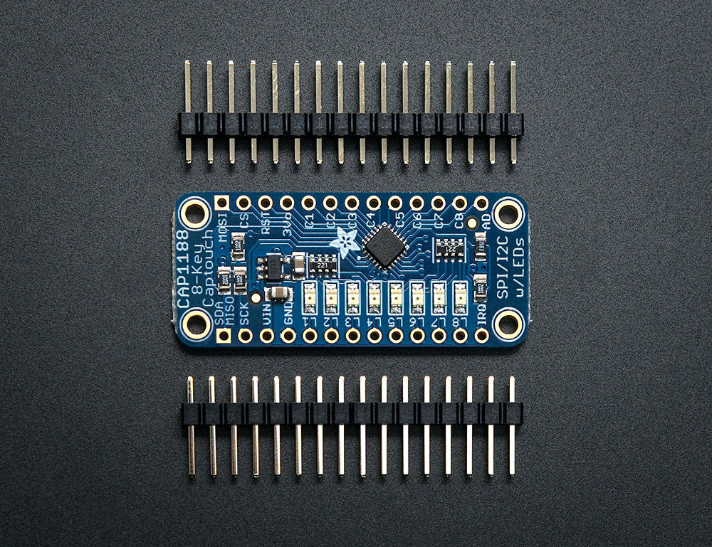 Adafruit 8-Key Capacitive Touch Sensor Breakout - I2C or SPI - Image 2