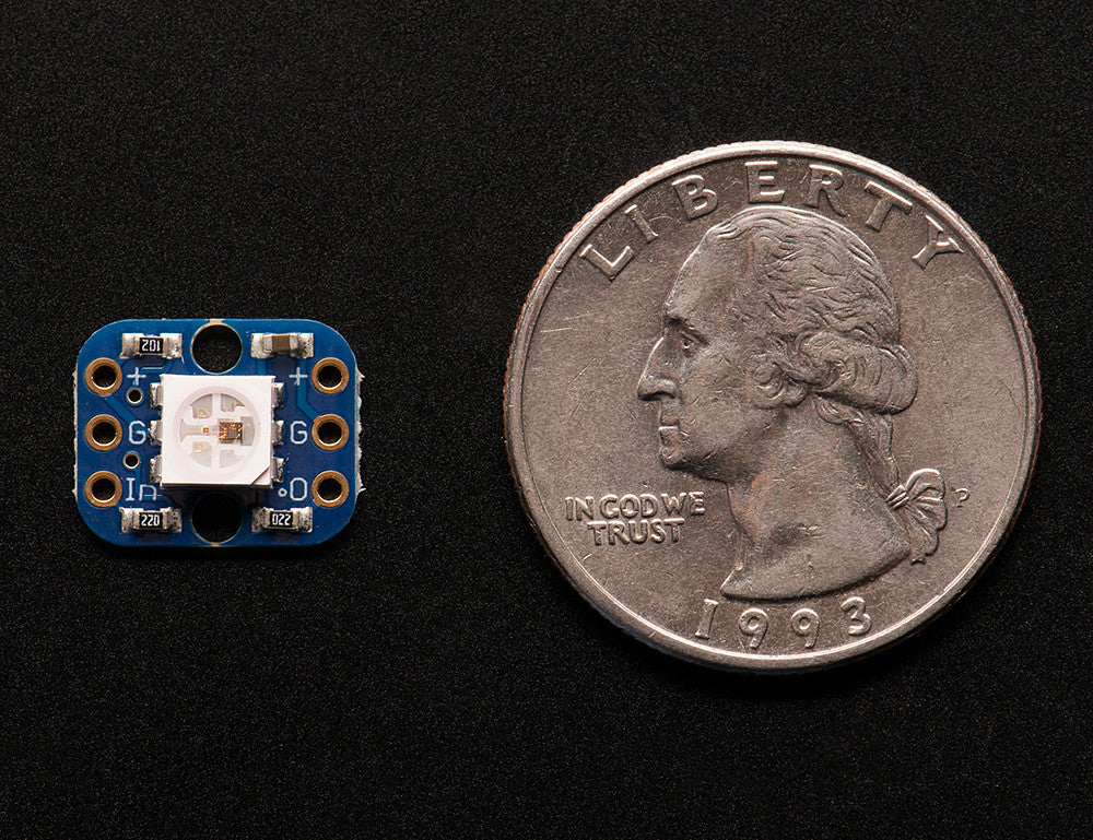 Breadboard-friendly RGB Smart NeoPixel - Pack of 4 - Image 4