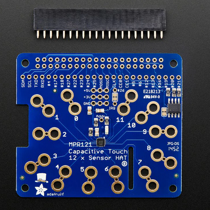 Adafruit Capacitive Touch HAT for Raspberry Pi - Mini Kit - MPR121 - Image 2