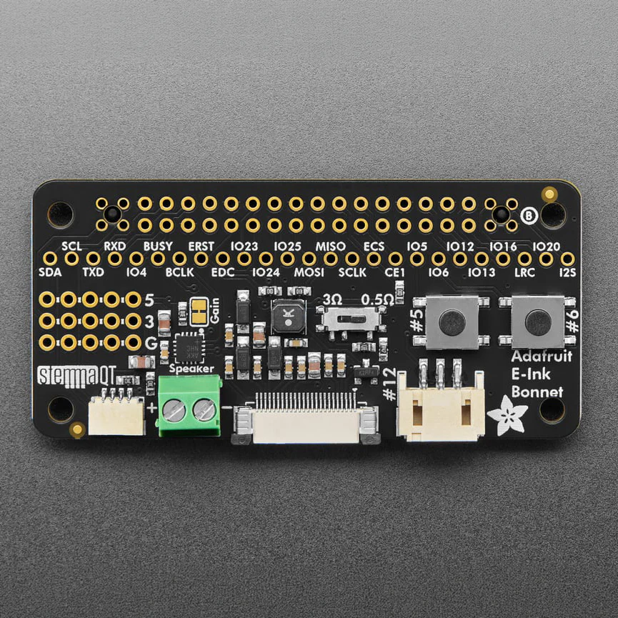 Adafruit E-Ink Bonnet for Raspberry Pi - 24-pin E-Paper Displays - Image 2