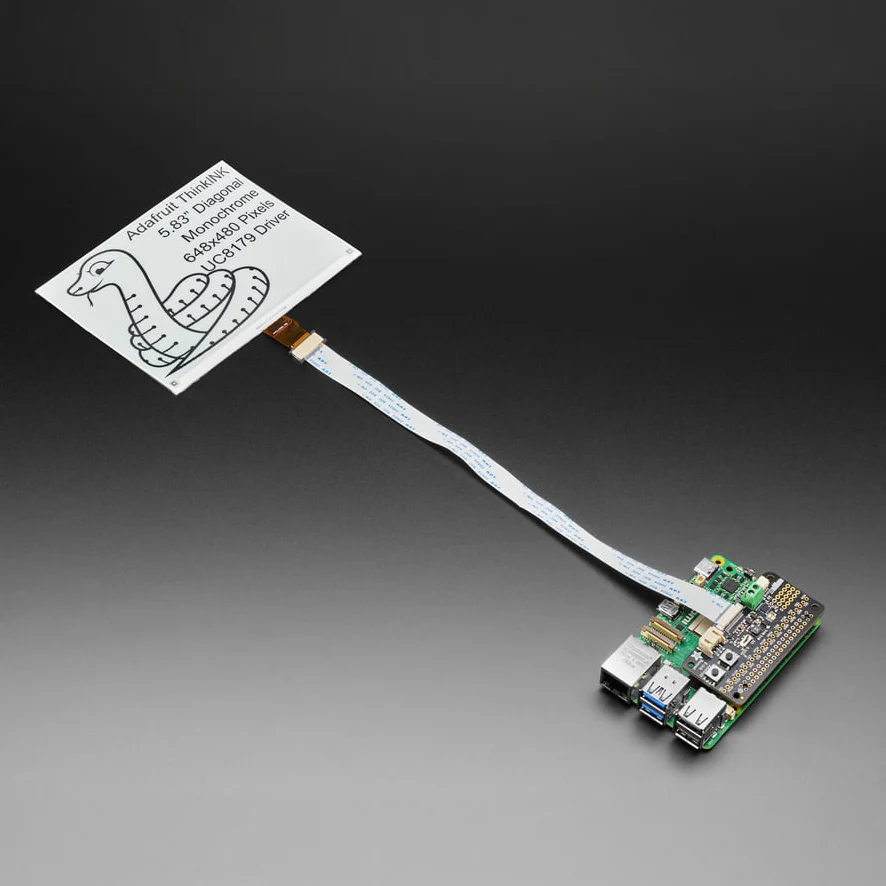 Adafruit E-Ink Bonnet for Raspberry Pi - 24-pin E-Paper Displays - Image 6