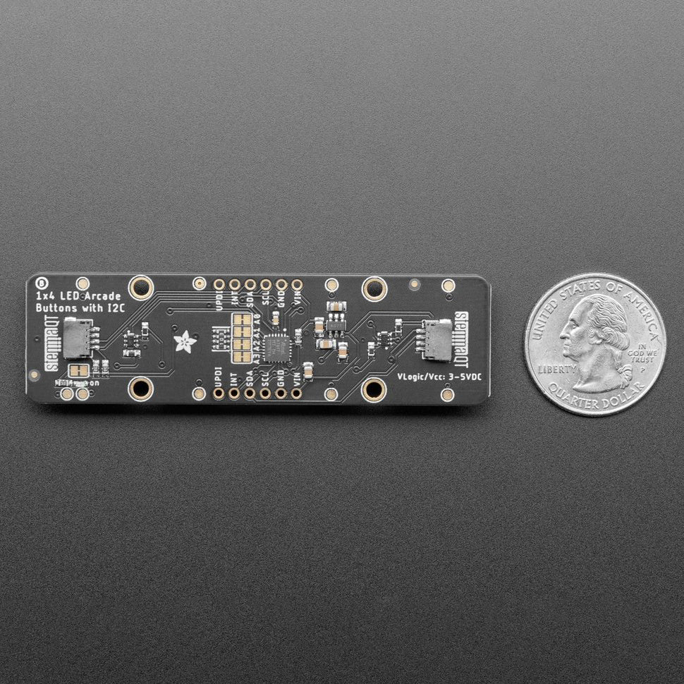 Adafruit LED Arcade Button 1x4 - STEMMA QT I2C Breakout - Image 4
