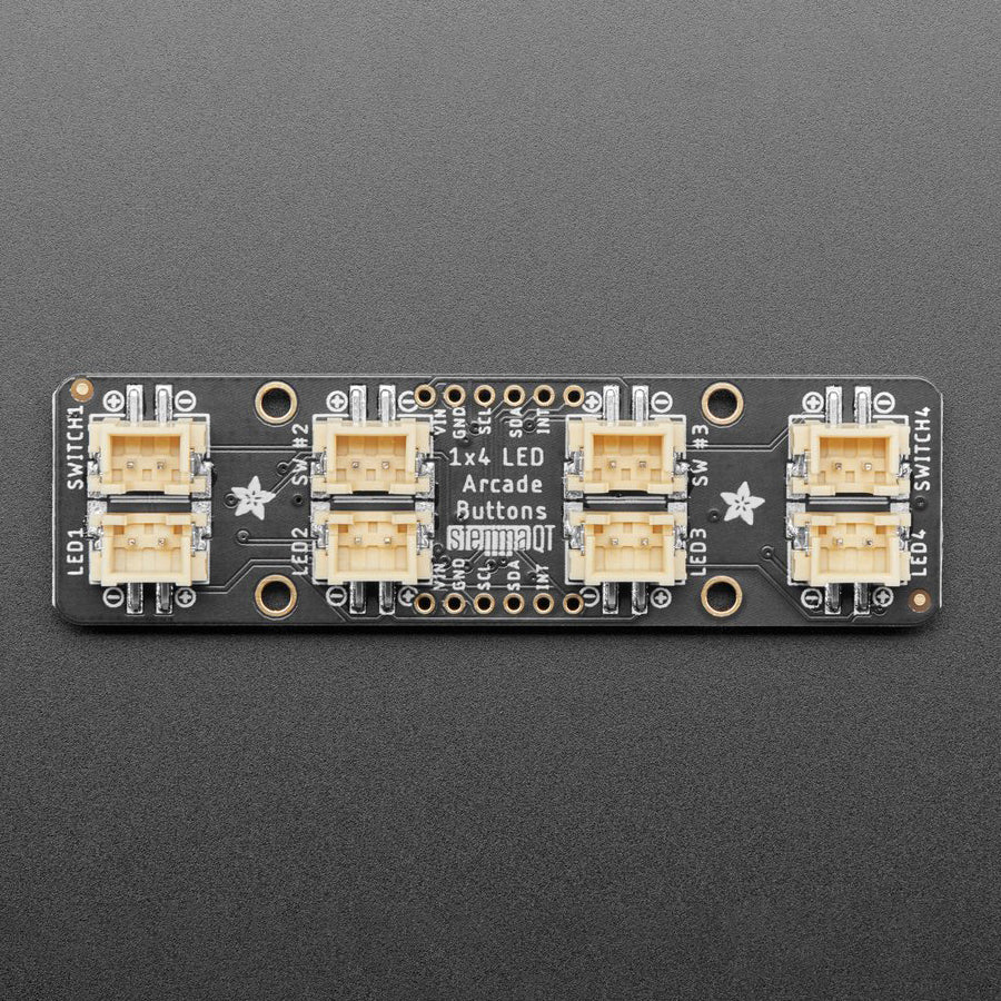 Adafruit LED Arcade Button 1x4 - STEMMA QT I2C Breakout - Image 5