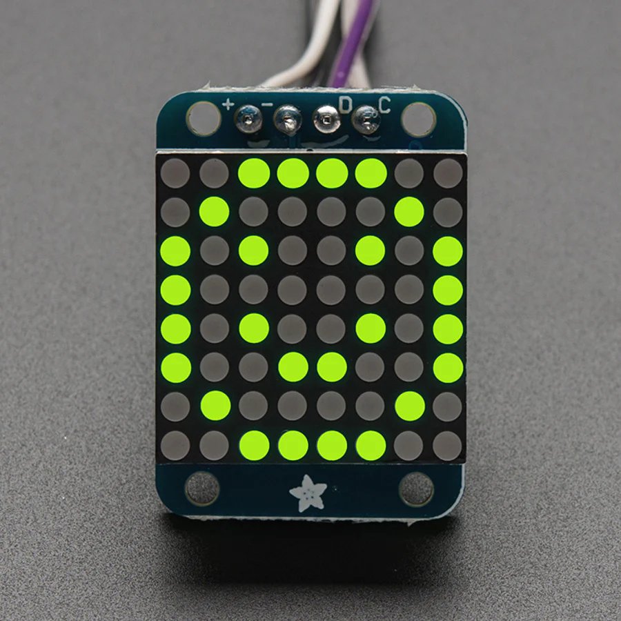 Adafruit Mini 0.7" 8x8 LED Matrix w/I2C Backpack - Image 6