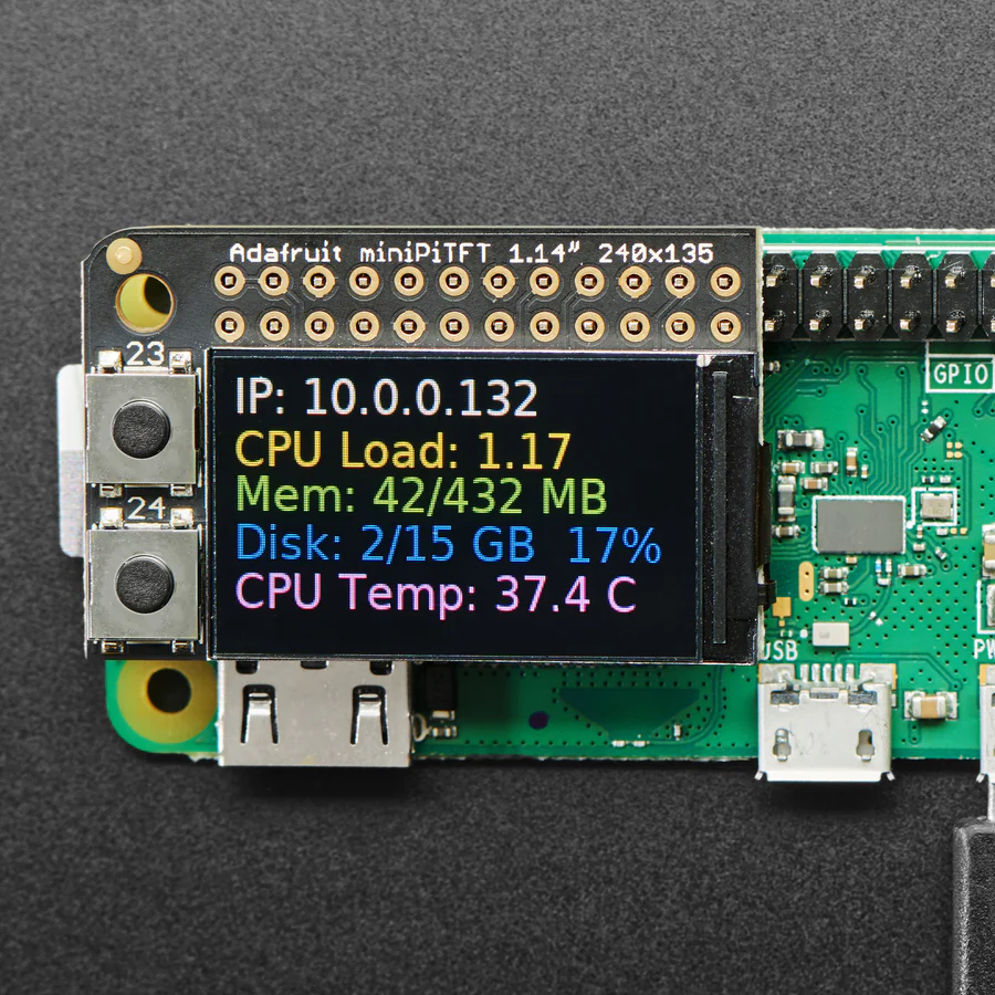 Adafruit Mini PiTFT - 135x240 Color TFT Add-on for Raspberry Pi - Image 2