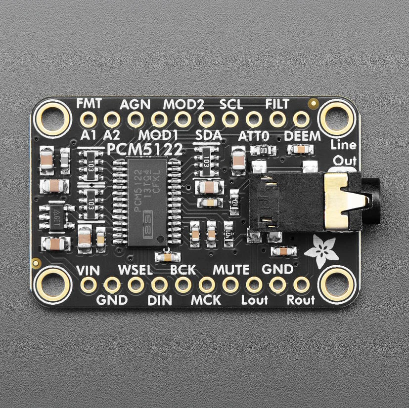 Adafruit PCM5122 I2S DAC with Line Level Output - HW, I2C or SPI - Image 2