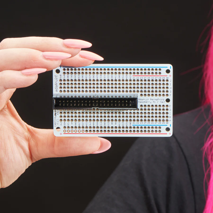 Adafruit Perma-Proto 40-Pin Raspberry Pi Half-Size PCB Kit - with 2x20 Header - Image 5