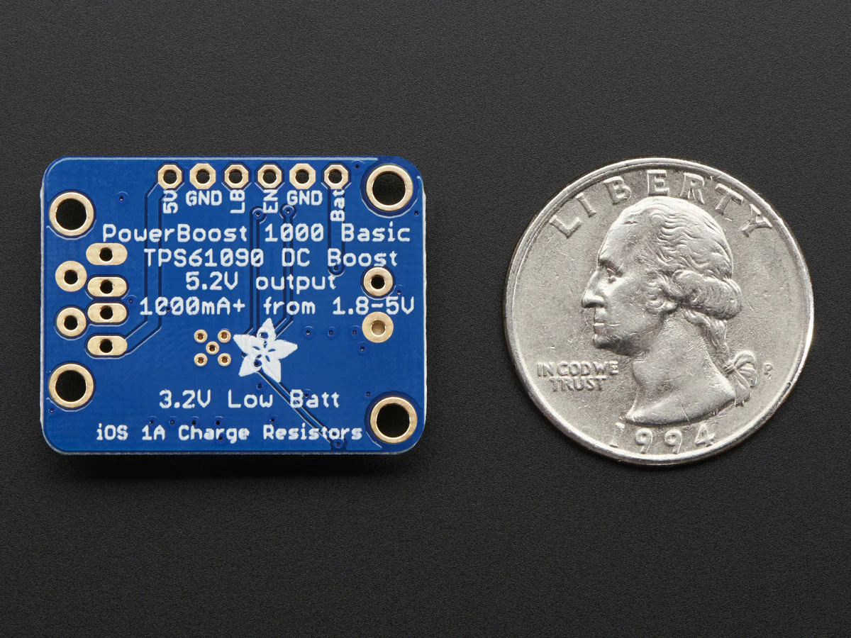 Adafruit PowerBoost 1000 Basic - 5V USB Boost @ 1000mA from 1.8V+ - Image 4