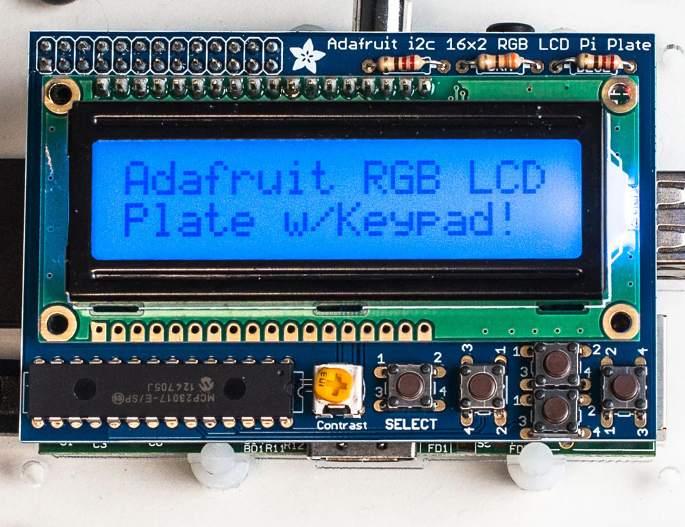 Adafruit RGB 16x2 LCD and Keypad Kit for Raspberry Pi - Image 7
