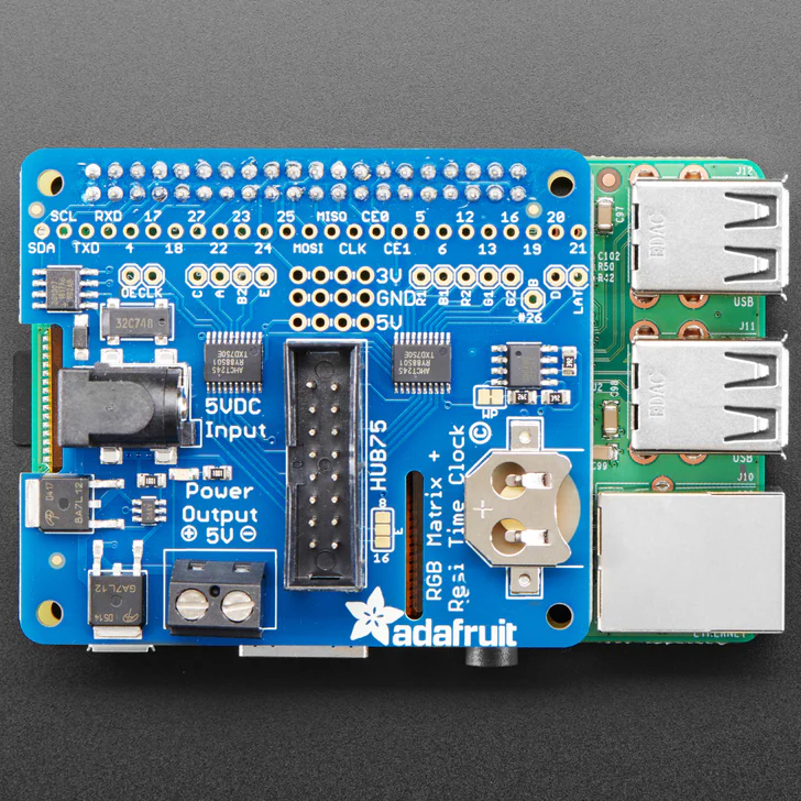 Adafruit RGB Matrix HAT + RTC for Raspberry Pi - Mini Kit - Image 7