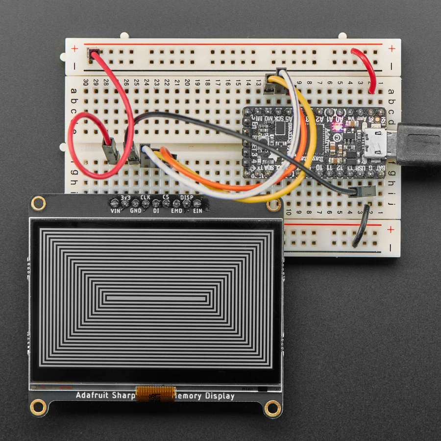 Adafruit SHARP Memory Display Breakout - 2.7" 400x240 Monochrome - Image 7