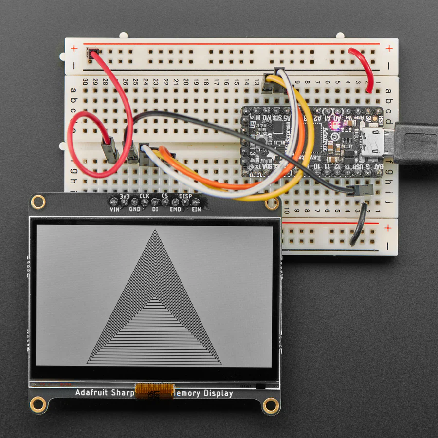 Adafruit SHARP Memory Display Breakout - 2.7" 400x240 Monochrome - Image 8