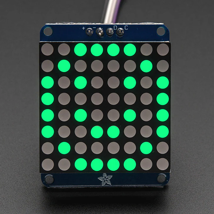 Adafruit Small 1.2" 8x8 LED Matrix w/I2C Backpack - Image 4