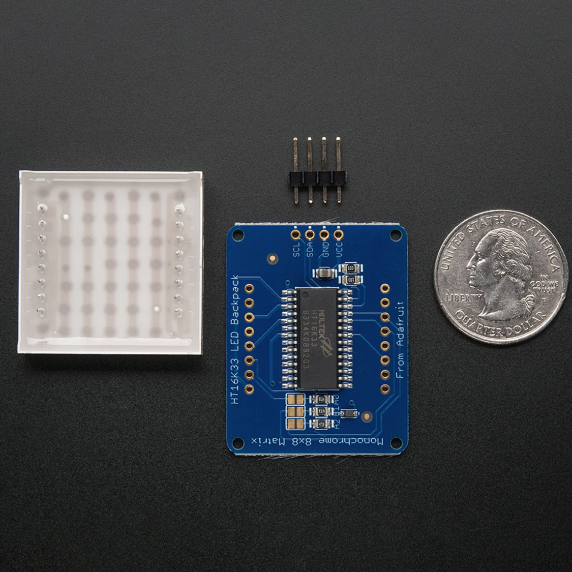 Adafruit Small 1.2" 8x8 LED Matrix w/I2C Backpack - Image 8