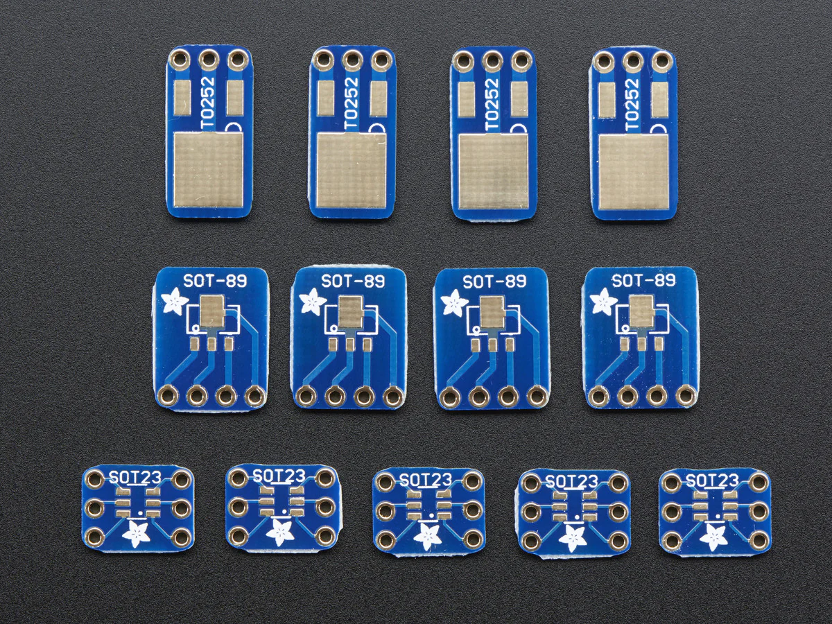 Adafruit SMT Breakout PCB Set For SOT-23, SOT-89, SOT-223 and TO252 - Image 2