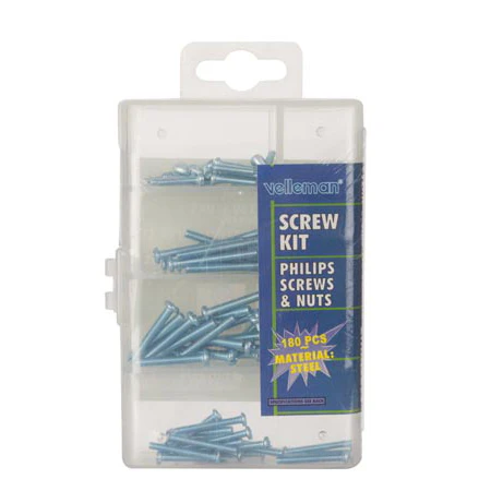 Bolt set - Philips screws & nuts (180 pcs)