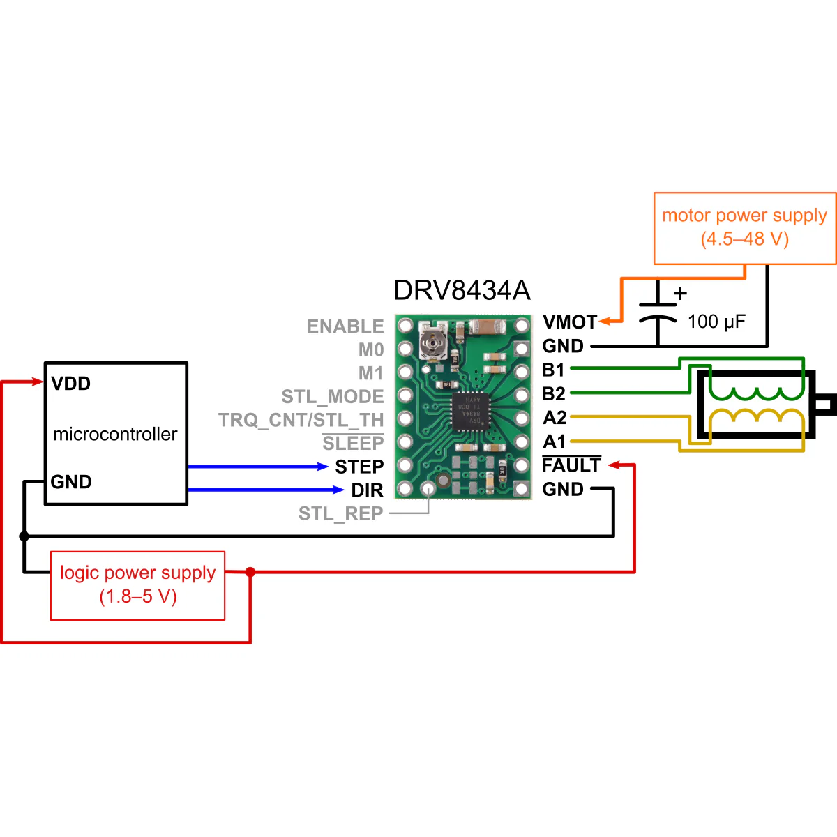 DRV8434A Stepper Motor Driver Carrier - Image 8