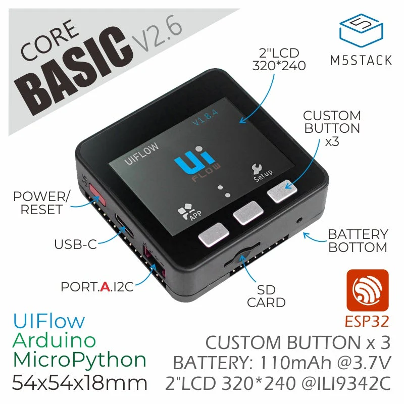 ESP32 Basic Core IoT Development Kit V2.6 - Image 2
