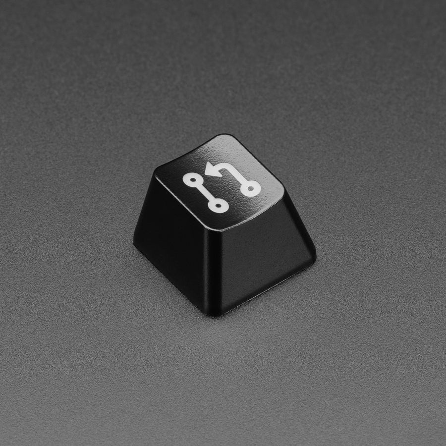 Etched Glow-Through Keycap with Pull Request Logo - MX Compatible Switches
