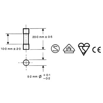Fuse Set 100 pcs, 5 x 20 mm Slow - Image 3