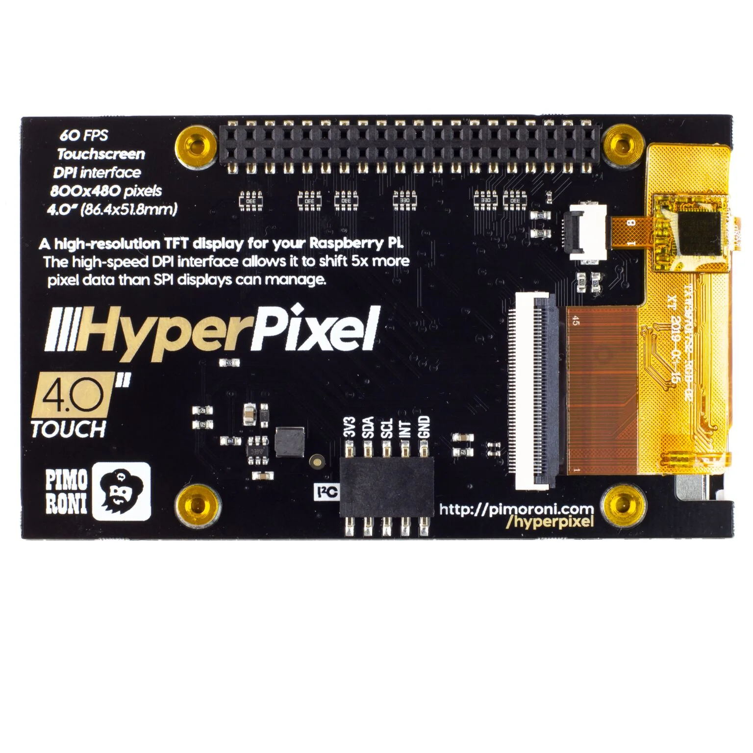 HyperPixel 4.0 - Hi-Res Display for Raspberry Pi - Image 2