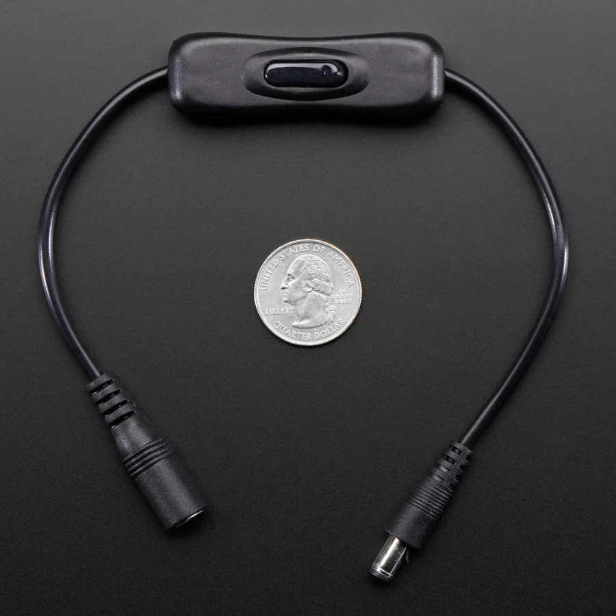 In-line power switch for 2.1mm barrel jack - Image 2