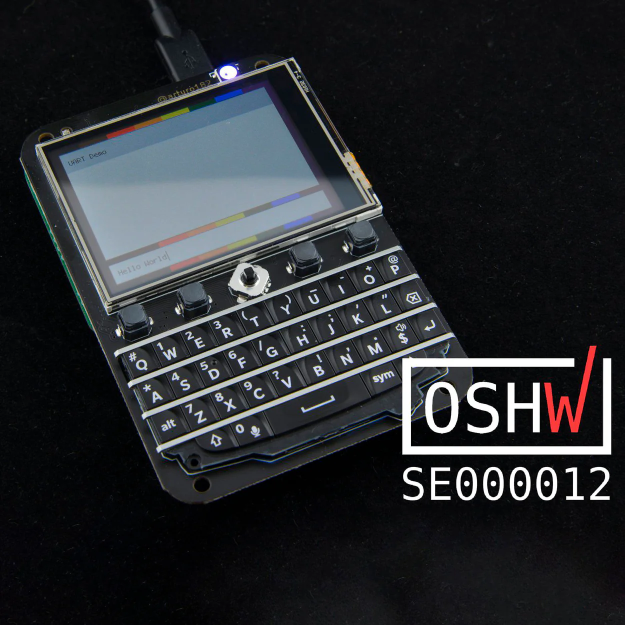 Keyboard FeatherWing - QWERTY Keyboard + 2.6" LCD