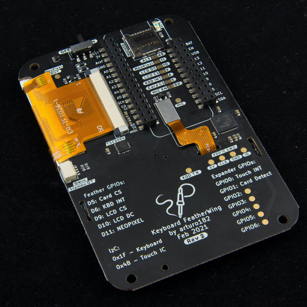 Keyboard FeatherWing - QWERTY Keyboard + 2.6" LCD - Image 6