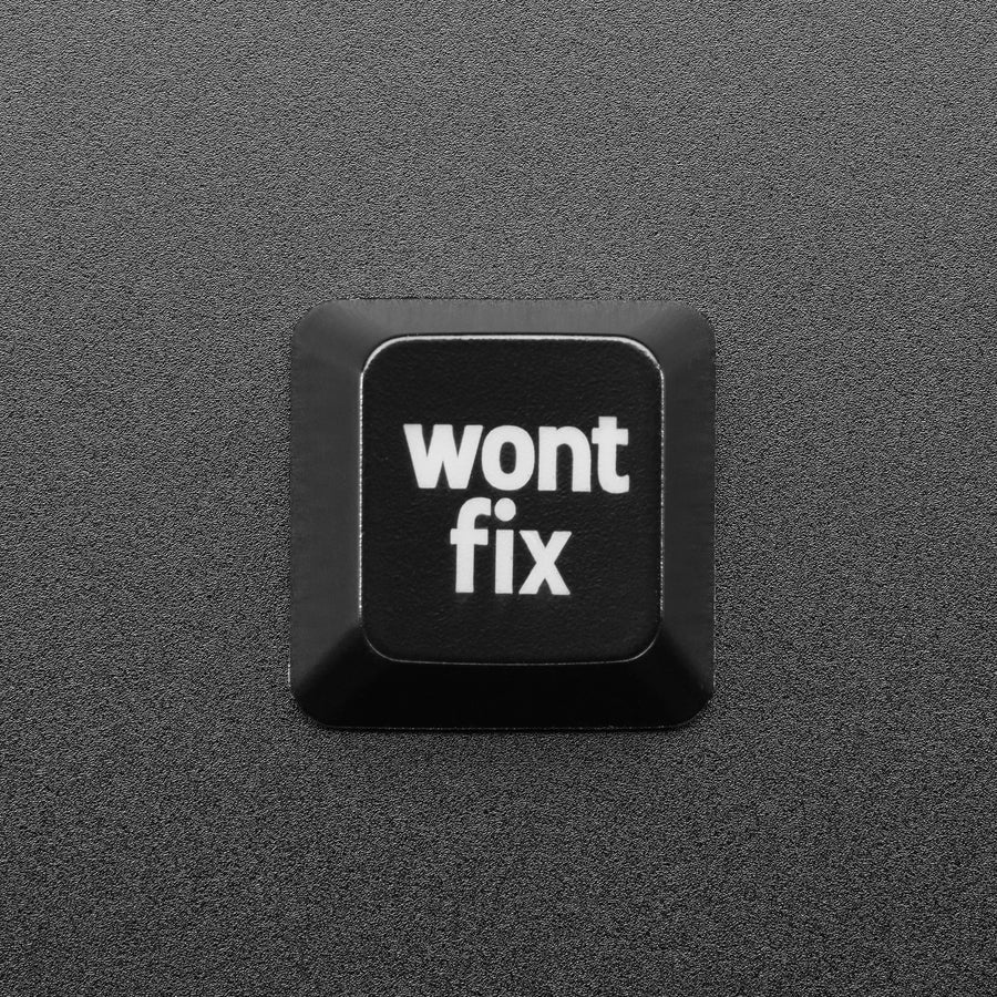 Etched Glow-Through Keycap with "wont fix" Text - MX Compatible Switches - Image 2