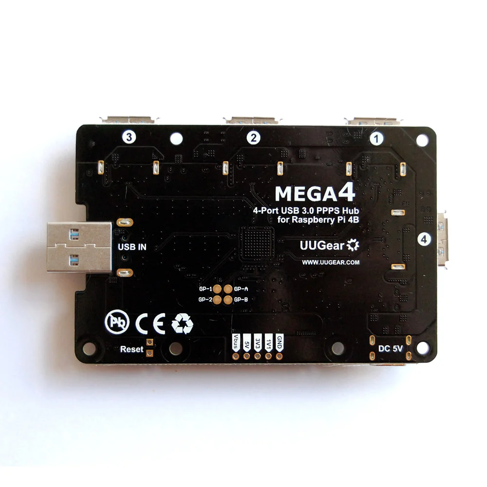 MEGA4: 4-Port USB 3.1 PPPS Hub for Raspberry Pi - Image 3