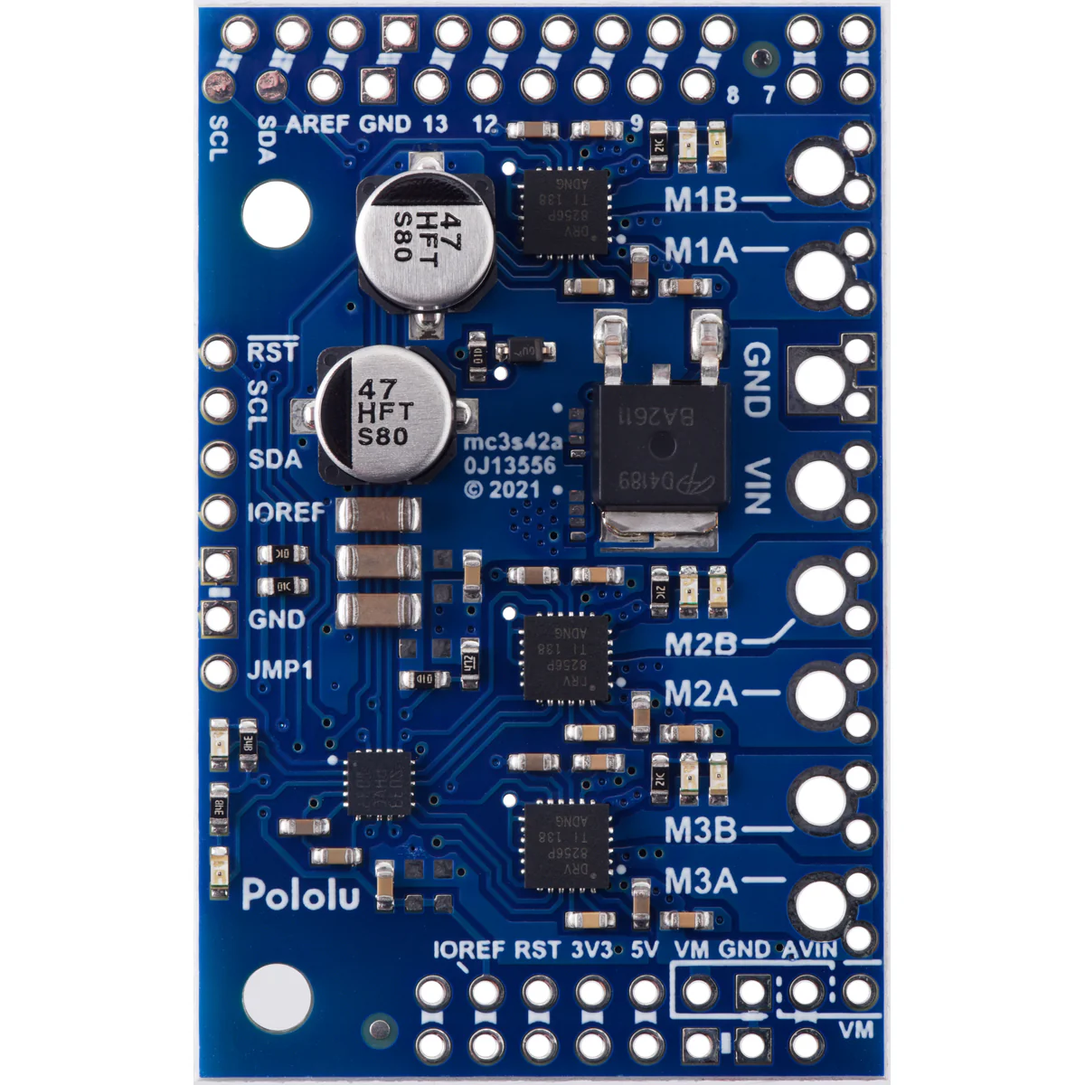 Motoron M3S256 Triple Motor Controller Shield Kit for Arduino - Image 4