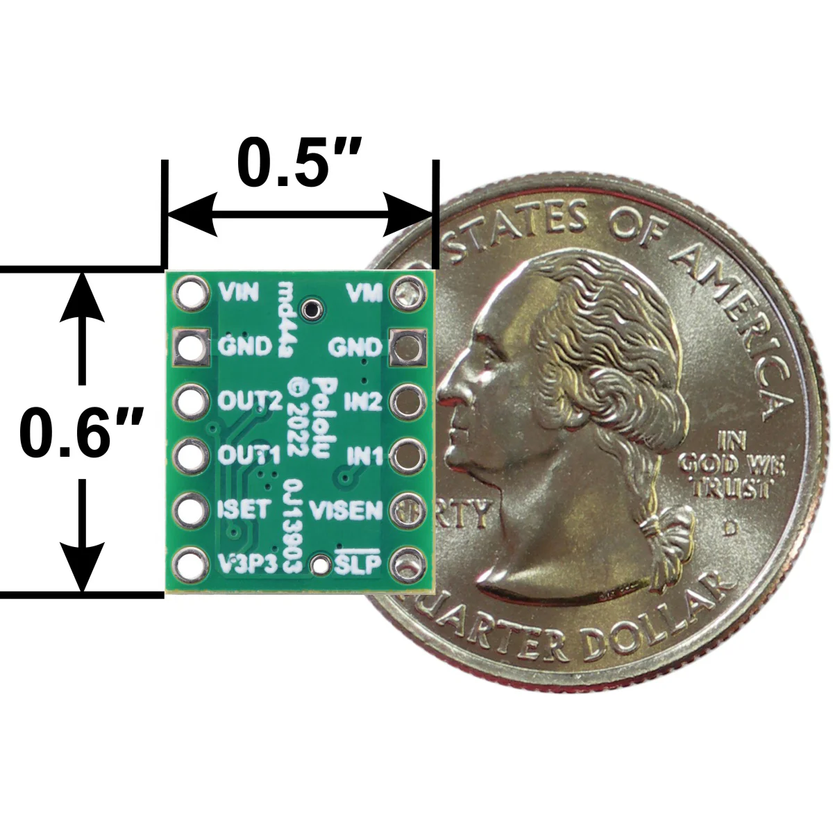 MP6550 Single Brushed DC Motor Driver Carrier - Image 4