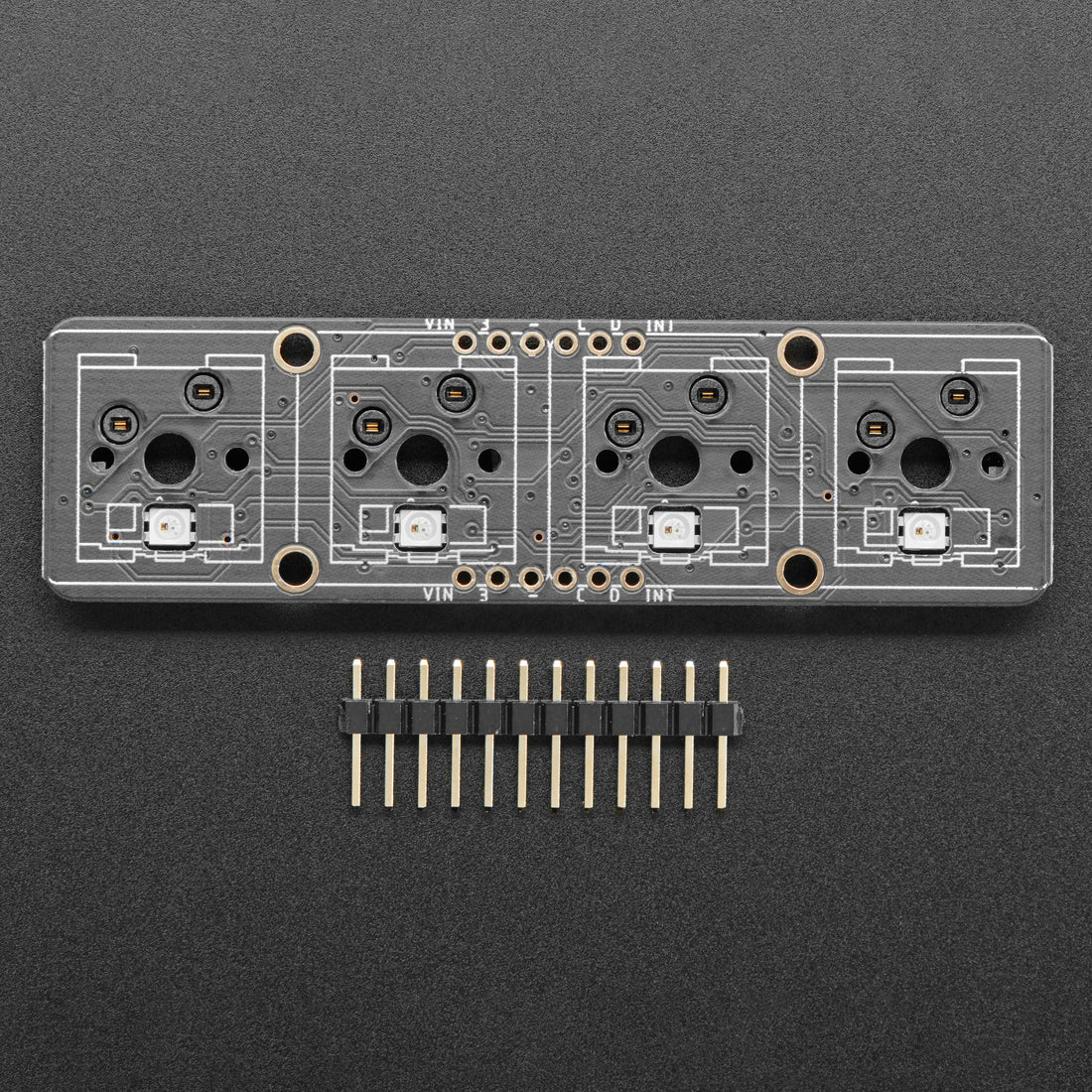 NeoKey 1x4 QT I2C - Four Mechanical Key Breakout with NeoPixels - Image 6