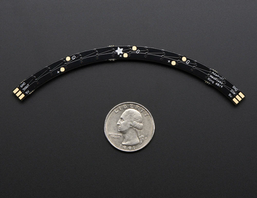 NeoPixel 1/4 60 Ring - 5050 RGB LED w/ Integrated Drivers - Image 3