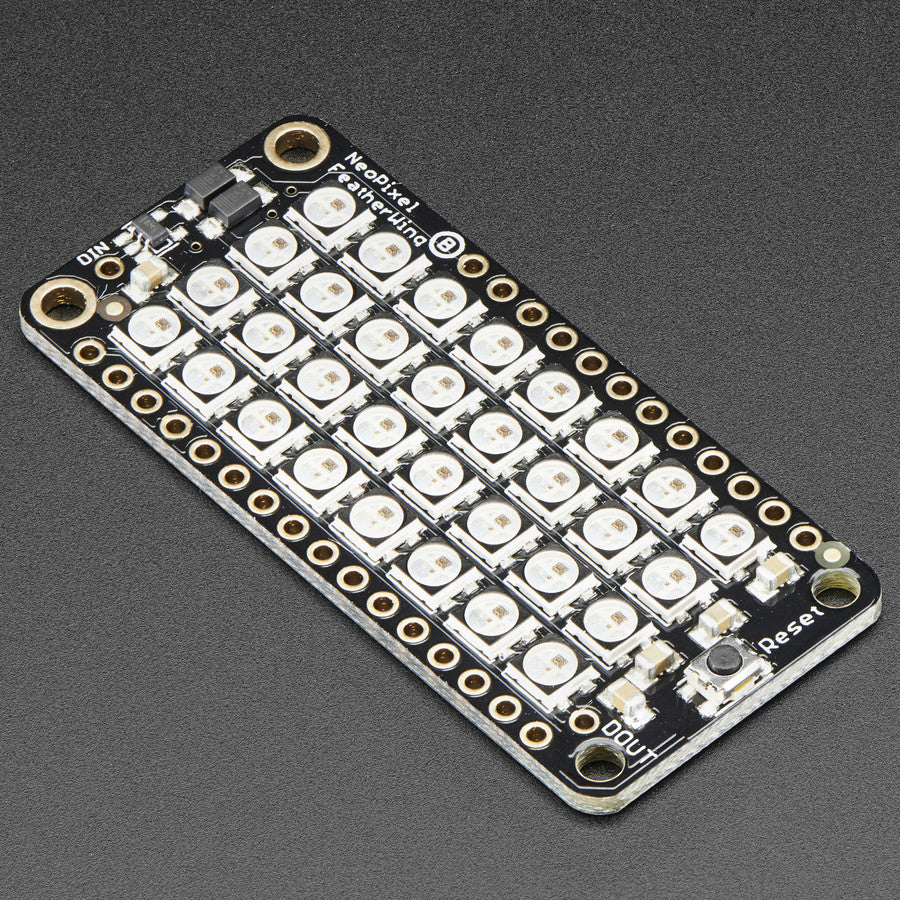 NeoPixel FeatherWing - 4x8 RGB LED Add-on For All Feather Boards
