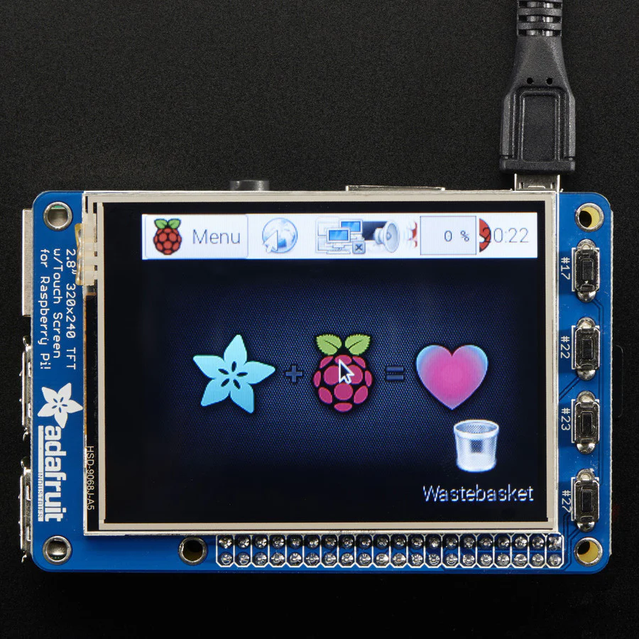 PiTFT Plus Assembled 320x240 2.8" TFT + Resistive Touchscreen - Image 6