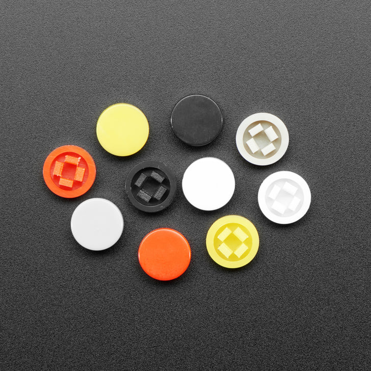 Plastic Button Caps For Square Top (10-pack) - 8mm Diameter - Image 3