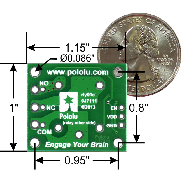 Pololu Basic SPDT Relay Carrier with 12VDC Relay (Assembled) - Image 5