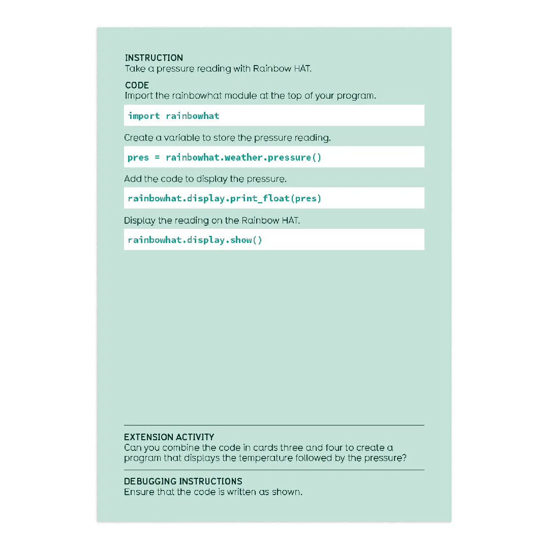 Rainbow HAT Learning Cards - Image 4