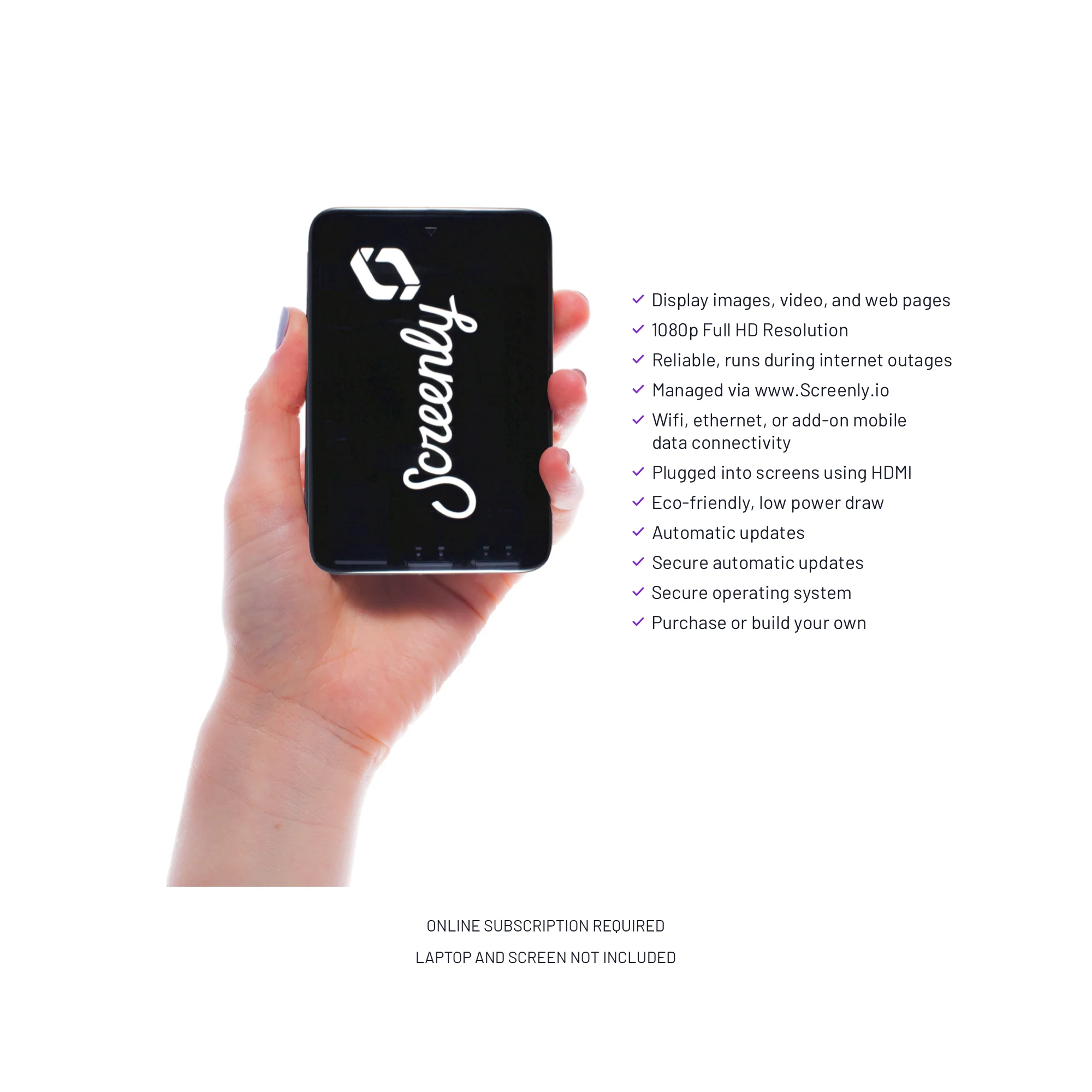 Screenly - Raspberry Pi 3B+ Digital Signage Kit - Image 3